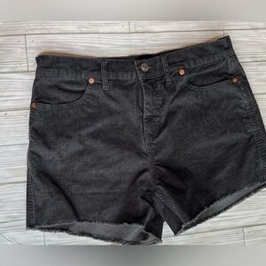 Gap Women’s Cutoff Shorts Size Large Corduroy look Dark Gray